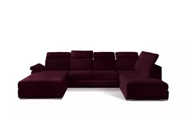 Kampinė sofa Evanell su patalynės dėže, audinys Mat Velvet 68