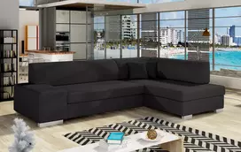 Kampinė sofa Fabio su patalynės dėže, audinys Soft 11