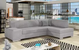 Kampinė sofa Fabio su patalynės dėže, audinys Sawana 21