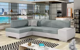 Kampinė sofa Fabio su patalynės dėže, audinys Cover 70, Soft 17