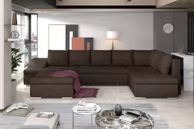 Kampinė sofa Giovanni su patalynės dėže, audinys Dora 28
