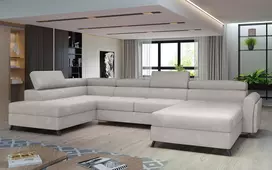 Kampinė sofa Josette su patalynės dėže, audinys Paros 02