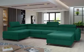 Kampinė sofa Josette su patalynės dėže, audinys Monolith 37