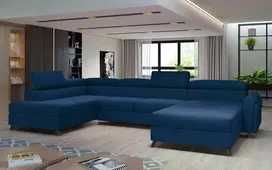 Kampinė sofa Josette su patalynės dėže, audinys Monolith 77