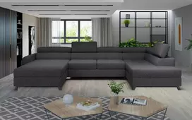 Kampinė sofa Josette su patalynės dėže, audinys Inari 96