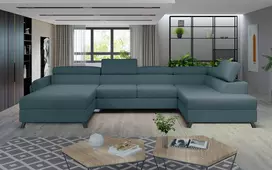 Kampinė sofa Josette su patalynės dėže, audinys Grande 75