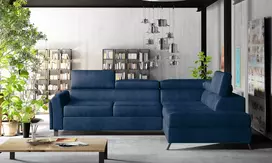 Kampinė sofa Kairos su patalynės dėže, audinys Monolith 77
