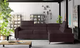 Kampinė sofa Kairos su patalynės dėže, audinys Kronos 06