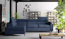 Kampinė sofa Kairos su patalynės dėže, audinys Omega 86