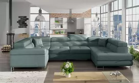 Kampinė sofa Letto su patalynės dėže, audinys Cover 70