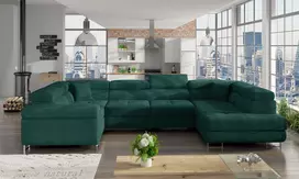 Kampinė sofa Letto su patalynės dėže, audinys Kronos 19