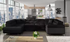 Kampinė sofa Letto su patalynės dėže, audinys Sawana 14, Soft 11