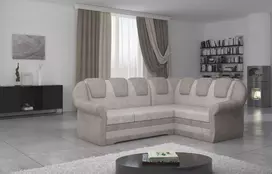 Kampinė sofa Lord_II su patalynės dėže, audinys Dora 21, Dora 22