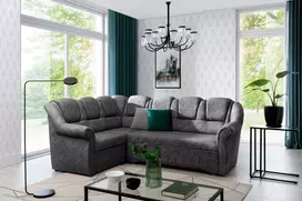 Kampinė sofa Lord_II su patalynės dėže, audinys Dora 90