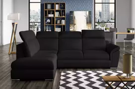 Kampinė sofa Loreto su patalynės dėže, audinys Mat Velvet 99