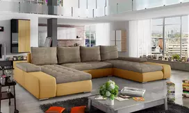 Kampinė sofa Marino su patalynės dėže, audinys Berlin 03, Soft 16