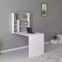 Darbo stalas, Hanah Home, baltas, 59 x 80,2 x 16, cm
