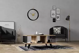 Kavos staliukas, Hanah Home, Riešutas, 90 x 40 x 60, cm