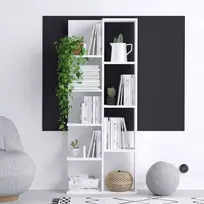 Knygų lentyna, Hanah Home, balta, 60 x 150 x 18, cm
