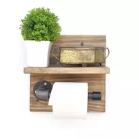 Vamzdžio kabliukas, Hanah Home, Graikinis riešutas Juoda, 30 x 14 x 12, cm