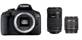 „Canon EOS 2000D“ + EF-S 18–55 mm IS STM + EF-S 55–250 mm IS STM