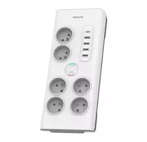 Apsaugos nuo viršįtampių juosta 6 kintamosios srovės lizdai Fr 40W, 2 m
