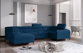 Kampinė sofa Escada su patalynės dėže, audinys Monolith 77