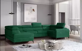 Kampinė sofa Escada su patalynės dėže, audinys Kronos 19