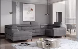 Kampinė sofa Escada su patalynės dėže, audinys Paros 06
