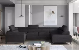 Kampinė sofa Escada su patalynės dėže, audinys Dora 96