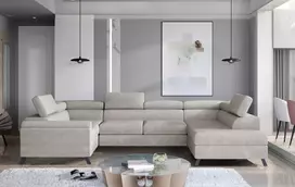 Kampinė sofa Escada su patalynės dėže, audinys Paros 02