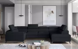 Kampinė sofa Escada su patalynės dėže, audinys Monolith 97