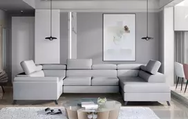 Kampinė sofa Escada su patalynės dėže, audinys Monolith 84