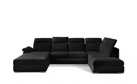 Kampinė sofa Evanell su patalynės dėže, audinys Mat Velvet 99