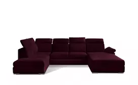 Kampinė sofa Evanell su patalynės dėže, audinys Mat Velvet 68