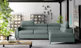 Kampinė sofa Kairos su patalynės dėže, audinys Cover 70