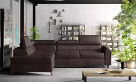 Kampinė sofa Kairos su patalynės dėže, audinys Mat Velvet 29