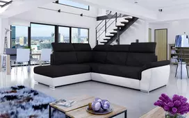 Kampinė sofa Loreto su patalynės dėže, audinys Sawana 14, Soft 17