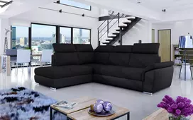 Kampinė sofa Loreto su patalynės dėže, audinys Sawana 14, Soft 11