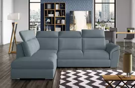 Kampinė sofa Loreto su patalynės dėže, audinys Solar 70