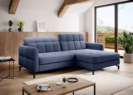 Kampinė sofa Lorelle su patalynės dėže, audinys Omega 86