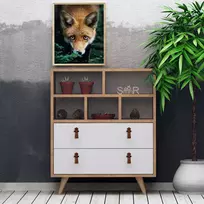 Komoda, Hanah Home, Ąžuolas Balta, 70 x 85,6 x 40, cm