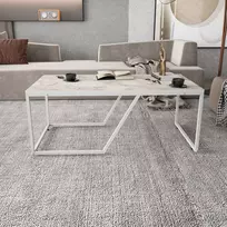 Kavos staliukas, Hanah Home, baltas, 120 x 48 x 60, cm