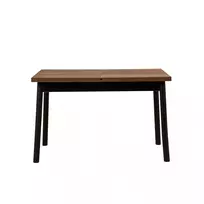 Ištraukiamas valgomojo stalas, Hanah Home, juodas, 120 x 77 x 75, cm