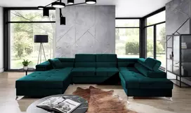 Kampinė sofa Eduardo su patalynės dėže, audinys Kronos 04