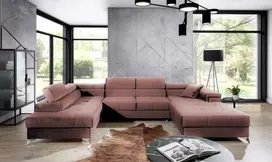 Kampinė sofa Eduardo su patalynės dėže, audinys Kronos 29