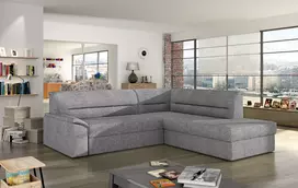 Kampinė sofa Elano su patalynės dėže, audinys Sawana 21