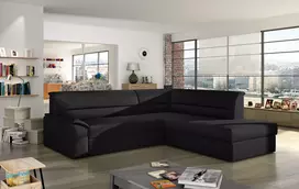 Kampinė sofa Elano su patalynės dėže, audinys Soft 11