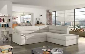 Kampinė sofa Elano su patalynės dėže, audinys Soft 33