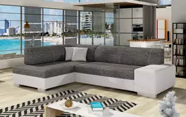 Kampinė sofa Fabio su patalynės dėže, audinys Berlin 02, Soft 17